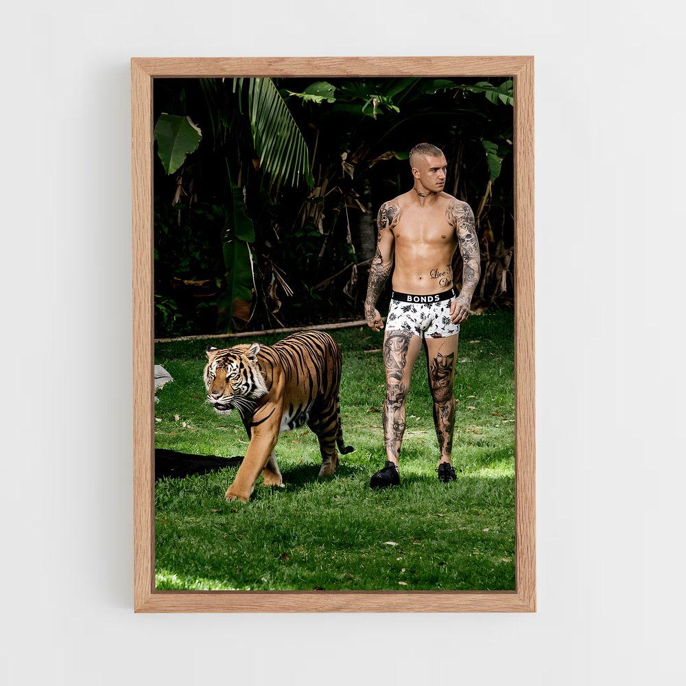 Poster Tiger & Ink – affiche Football australien (vue 4)